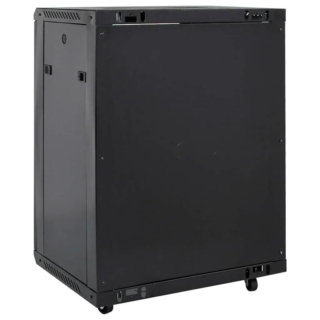 15U Network Cabinet Solid Cold-Rolled Steel 60W x 45D x 86H cm Black