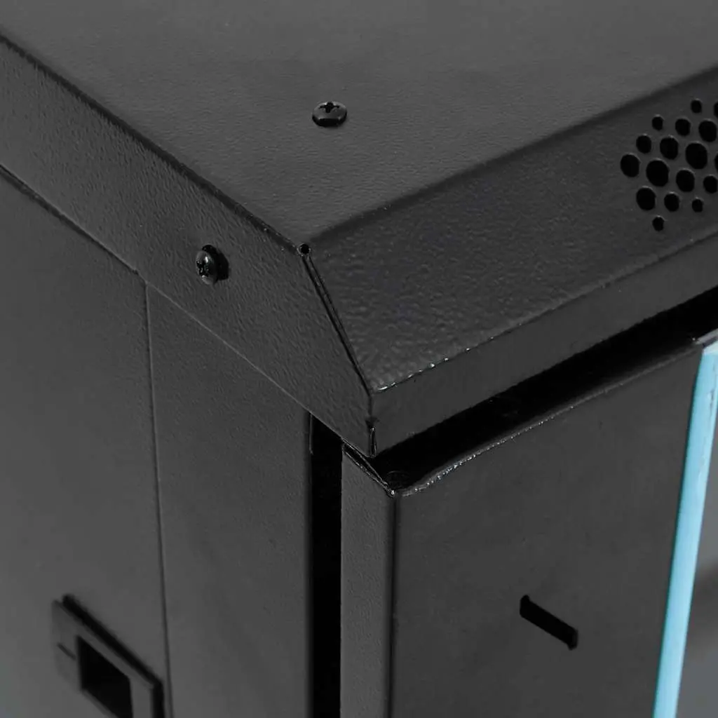 15U Network Cabinet Solid Cold-Rolled Steel 60W x 45D x 86H cm Black