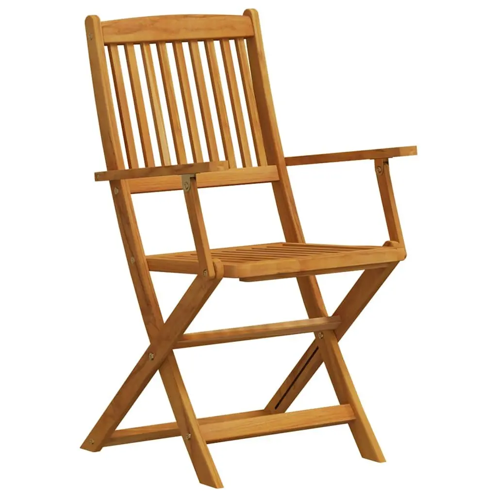 5 Piece Outdoor Dining Set Eucalyptus Wood Foldable Brown