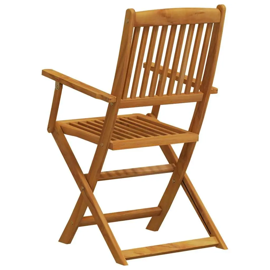 5 Piece Outdoor Dining Set Eucalyptus Wood Foldable Brown