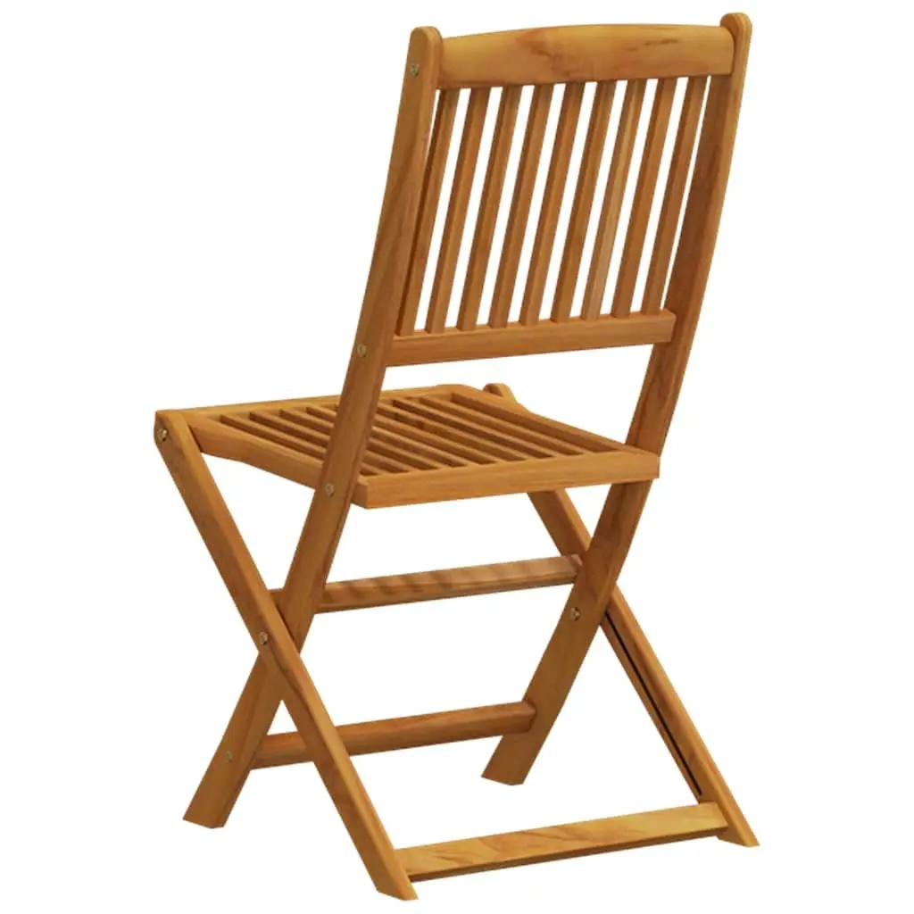 7 Piece Outdoor Dining Set Foldable Slatted Table and Chairs Solid Eucalyptus Wood Brown