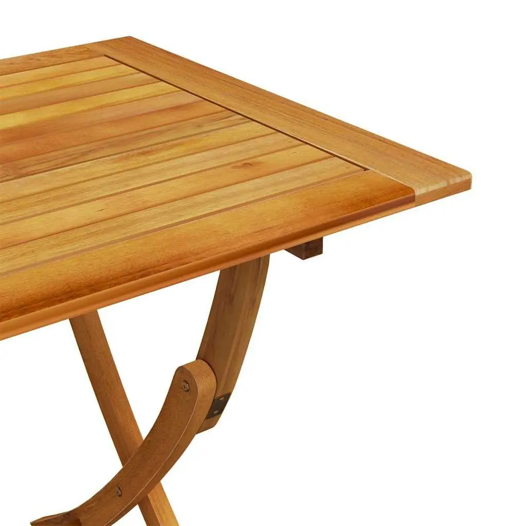 7 Piece Outdoor Dining Set Foldable Slatted Table and Chairs Solid Eucalyptus Wood Brown