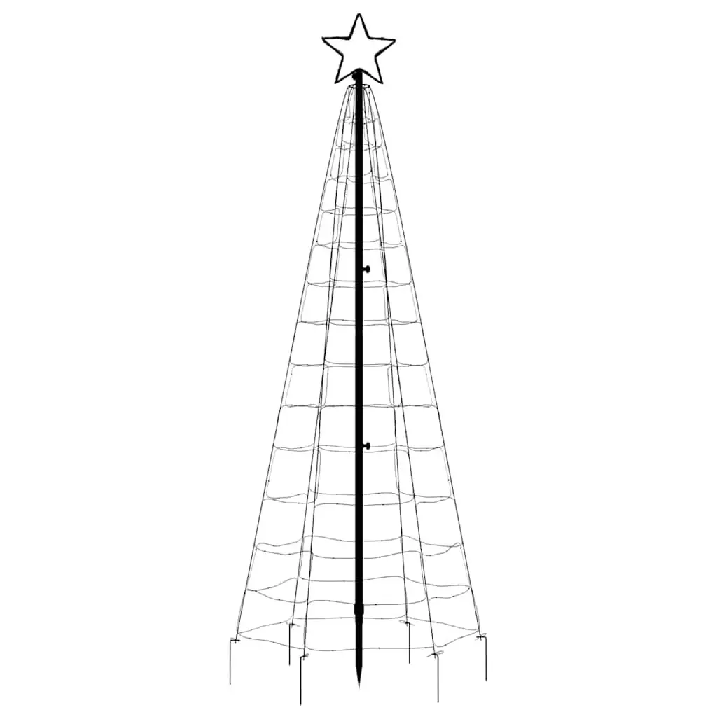 LED Christmas Tree with Spikes 220 Warm White Lights 8 Effects 180cm Garden