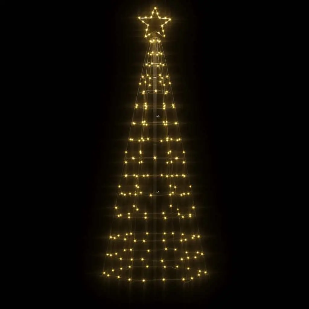 LED Christmas Tree with Spikes 220 Warm White Lights 8 Effects 180cm Garden