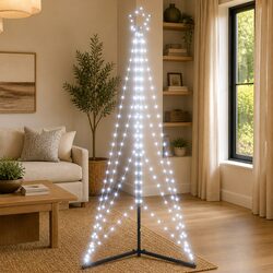 Versatile 182cm LED Christmas Tree with 8 Lighting Effects