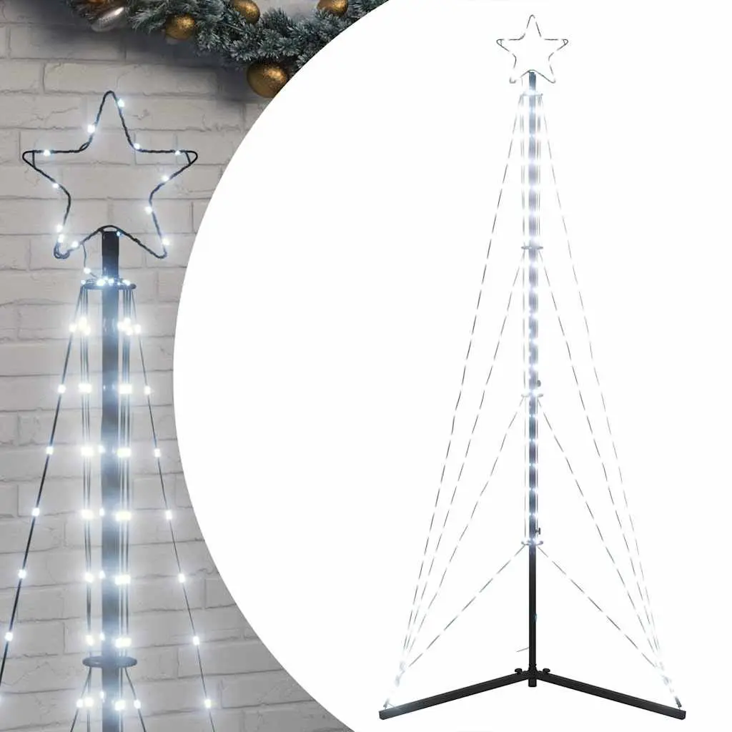 LED Christmas Tree Cold White Lights 182cm 363 Lights 8 Effects Indoor Outdoor