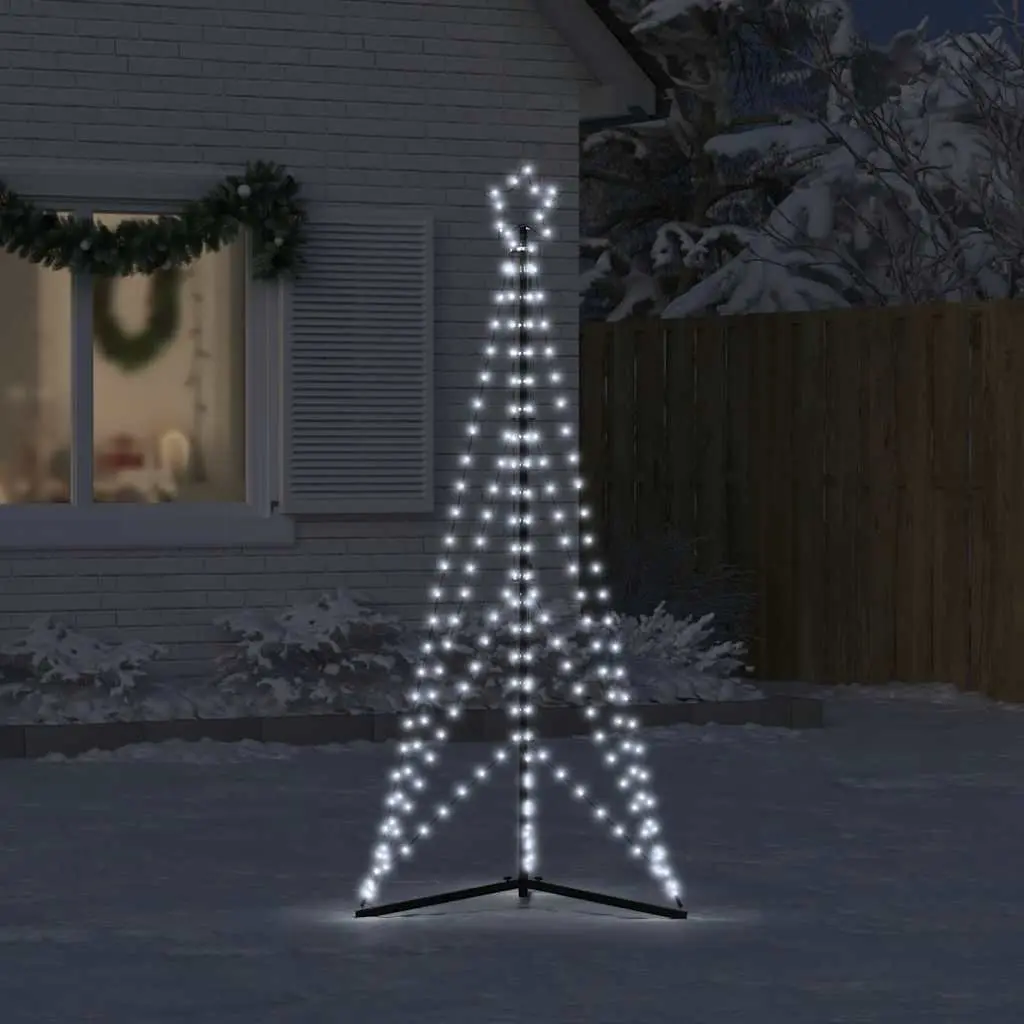 LED Christmas Tree Cold White Lights 182cm 363 Lights 8 Effects Indoor Outdoor