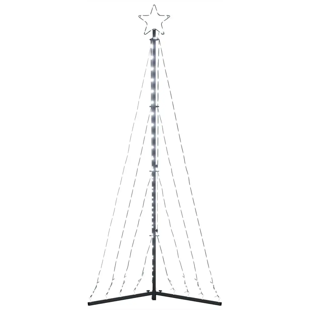 LED Christmas Tree 182cm 339 Cold White Lights 8 Effects Indoor Outdoor Holiday