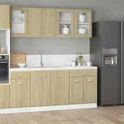 Functional Wall-Mounted 4 Piece Kitchen Cabinet Set
