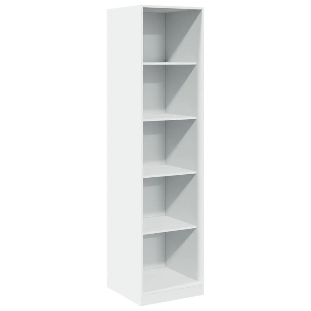 White Wardrobe Cupboard 5 Compartment Storage Cabinet Engineered Wood Hallway