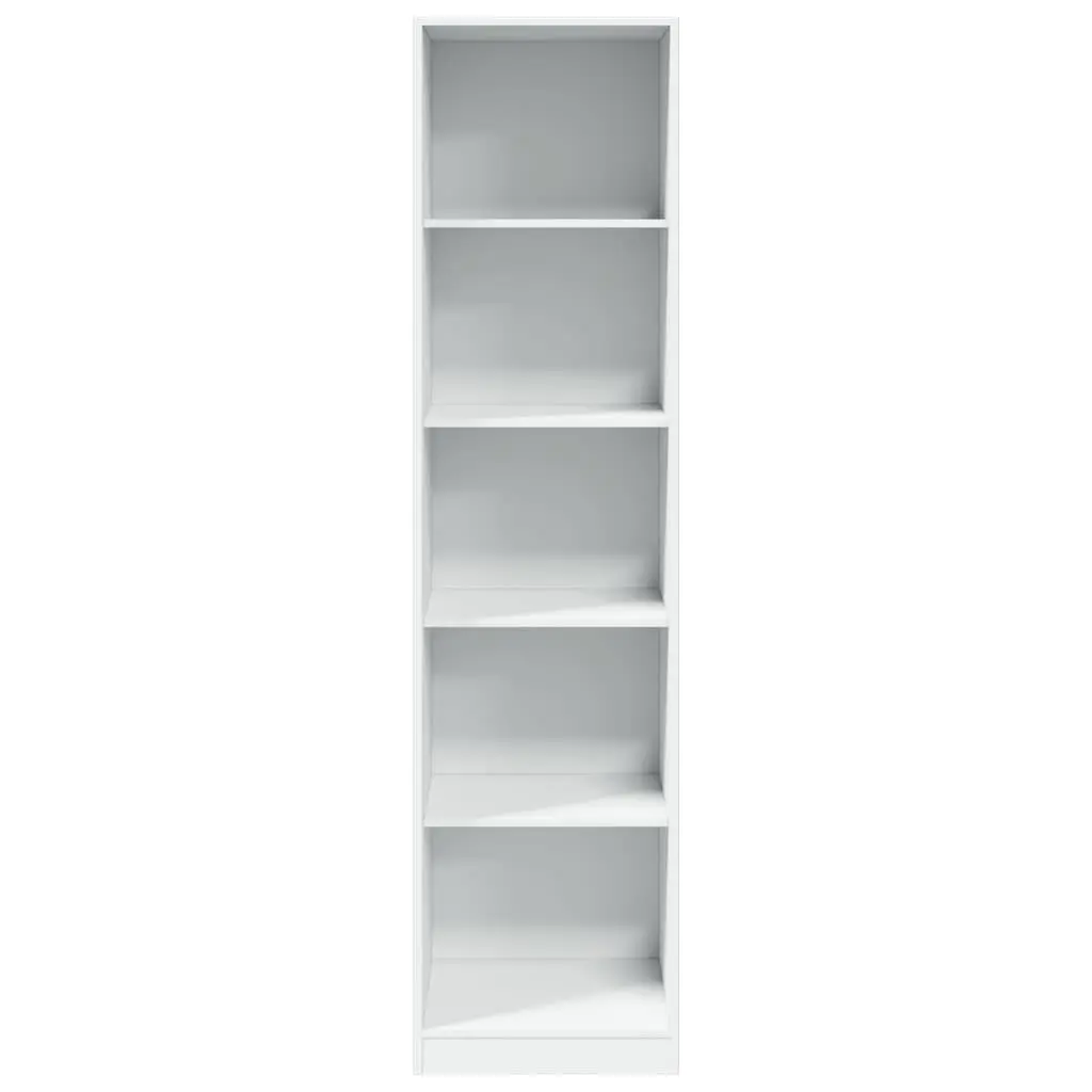 White Wardrobe Cupboard 5 Compartment Storage Cabinet Engineered Wood Hallway