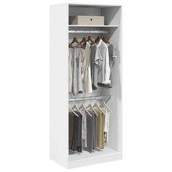 Practical White Wardrobe 80x50x200 cm for Home Use