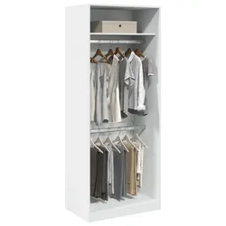 Practical White Wardrobe 80x50x200 cm for Home Use