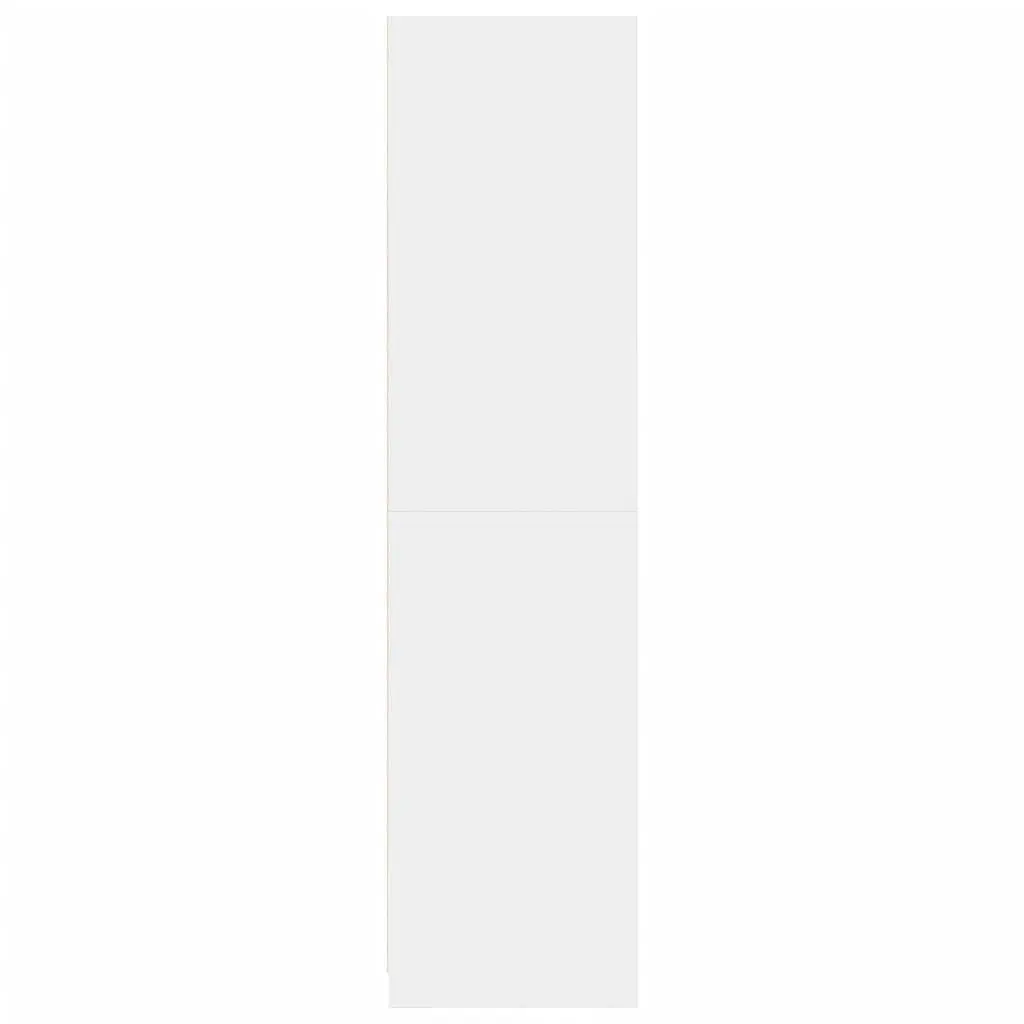 White Wardrobe Cupboard 100x50x200cm Engineered Wood Hallway Storage 2