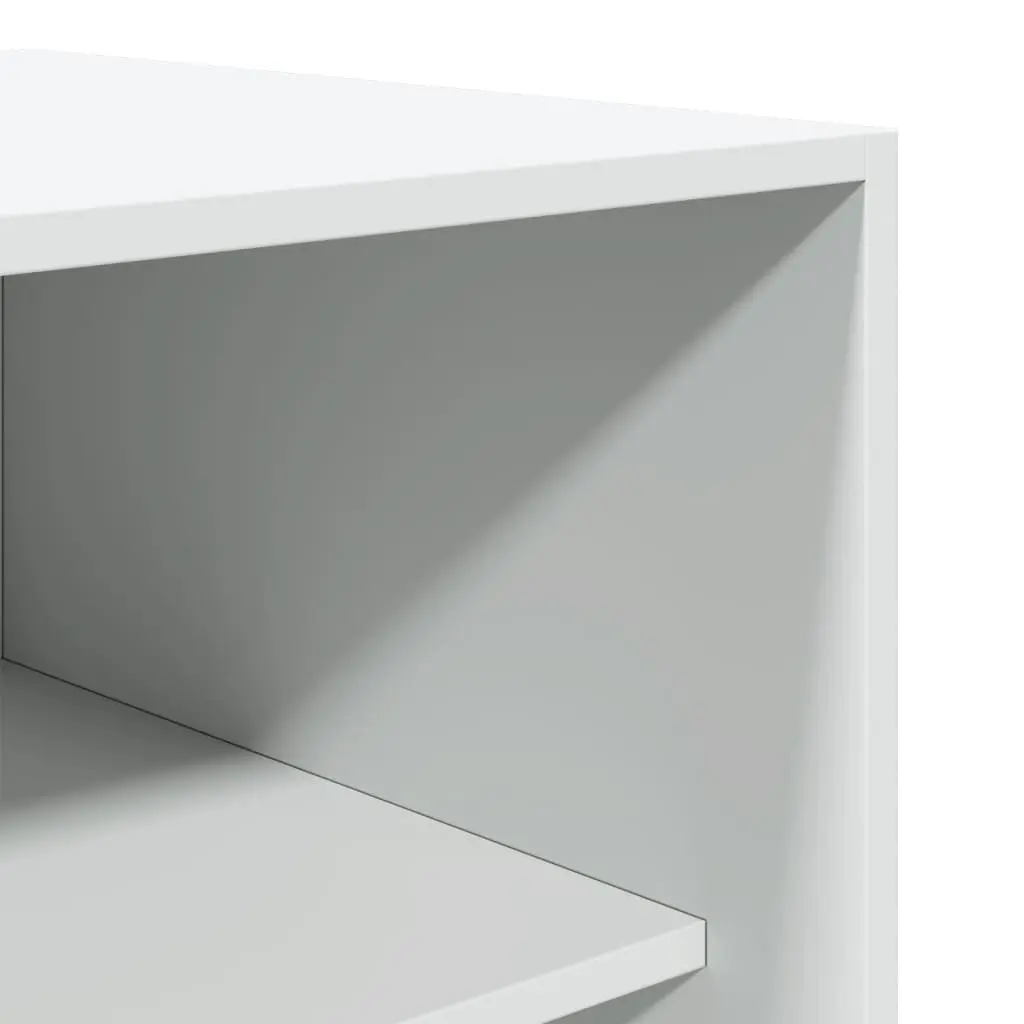 White Wardrobe Cupboard 100x50x200cm Engineered Wood Hallway Storage 2