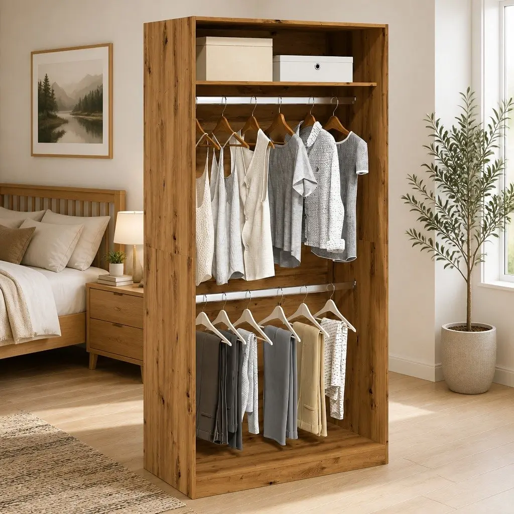 Brown Wardrobe Cupboard for Home Storage