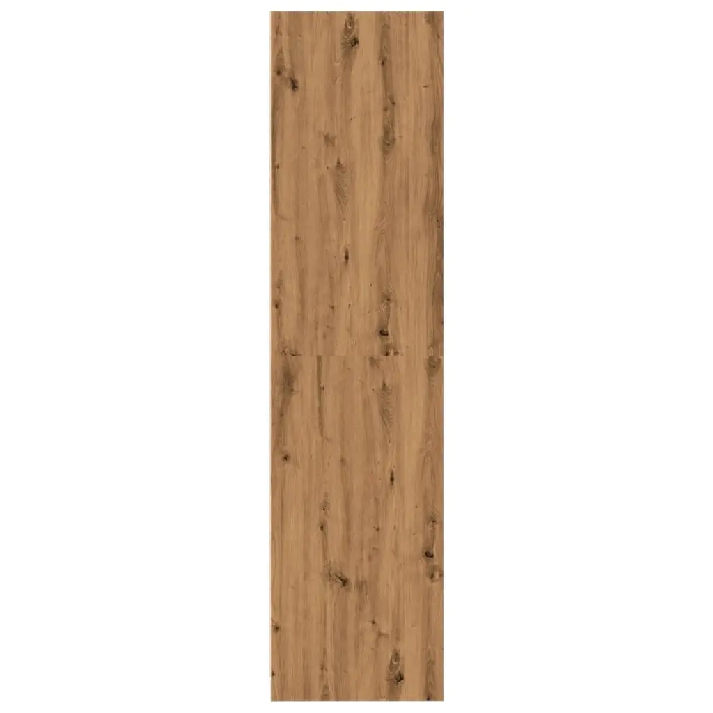 Wardrobe Cupboard 100x50x200cm Brown Engineered Wood Storage 2 Compartments