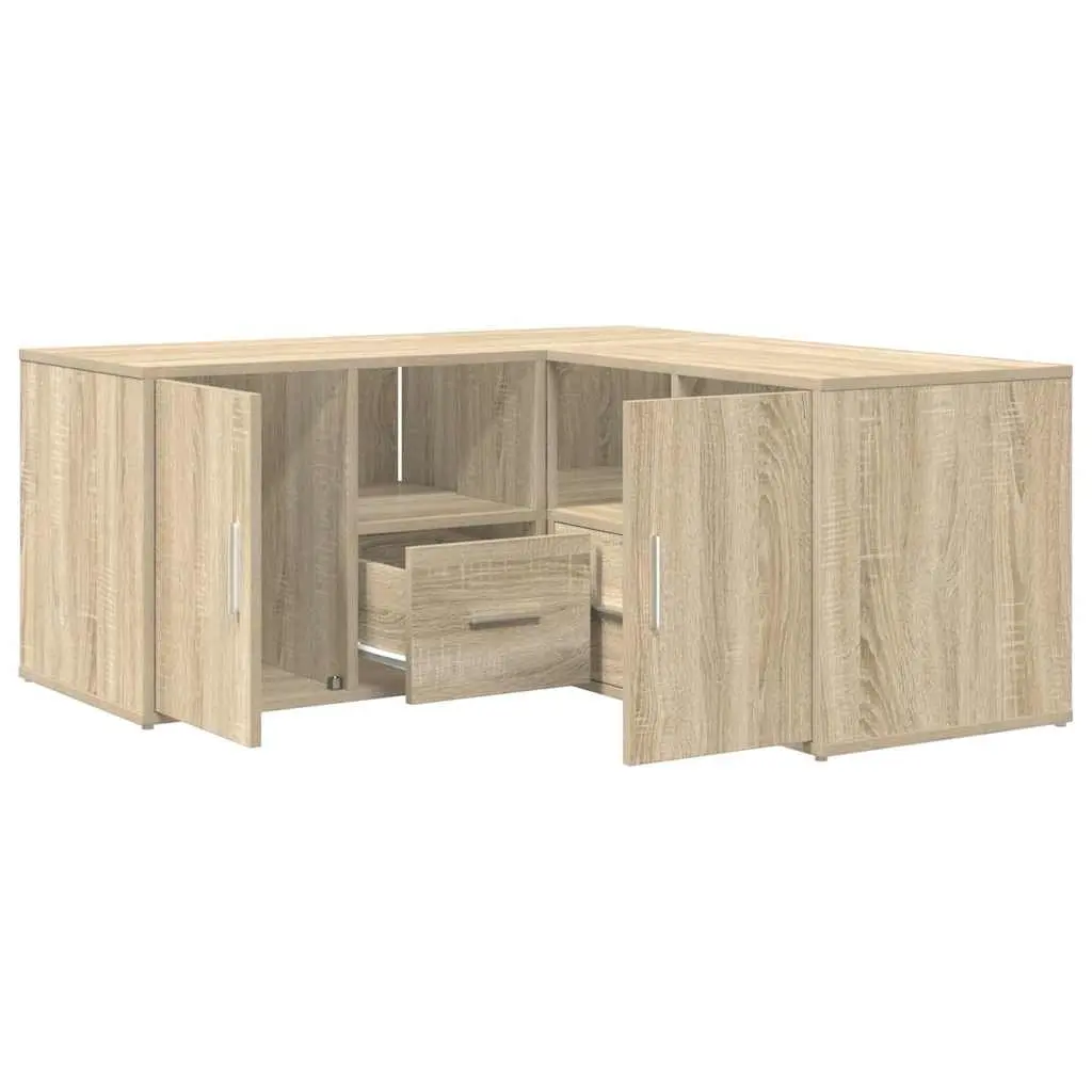 Corner Cabinet Engineered Wood Brown 160x40x45cm Storage Shelf Display Unit