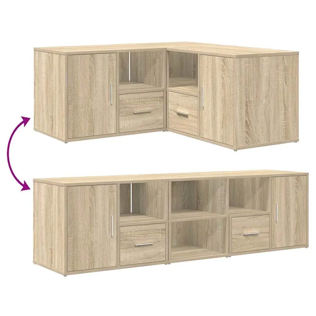 Corner Cabinet Engineered Wood Brown 160x40x45cm Storage Shelf Display Unit