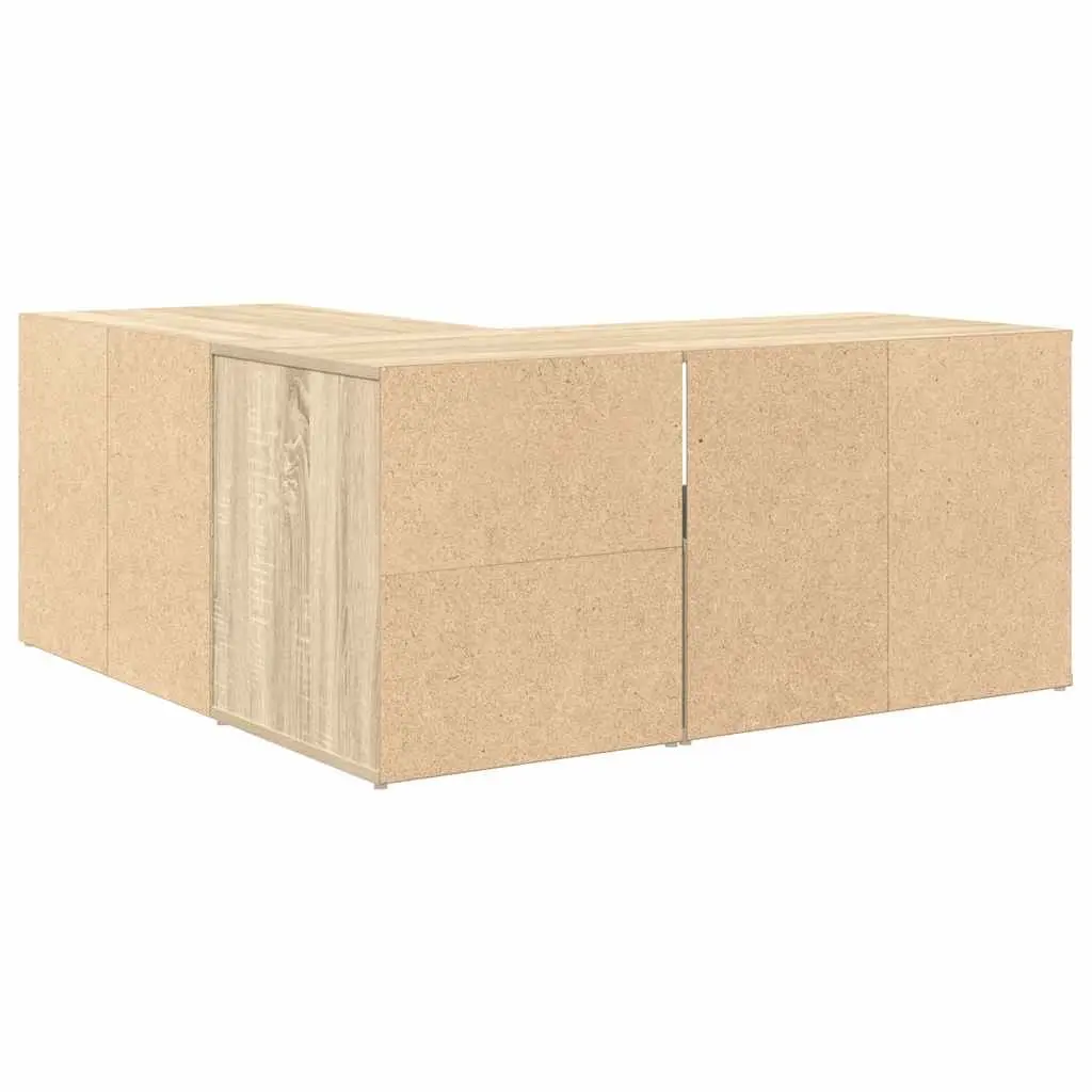 Corner Cabinet Engineered Wood Brown 160x40x45cm Storage Shelf Display Unit
