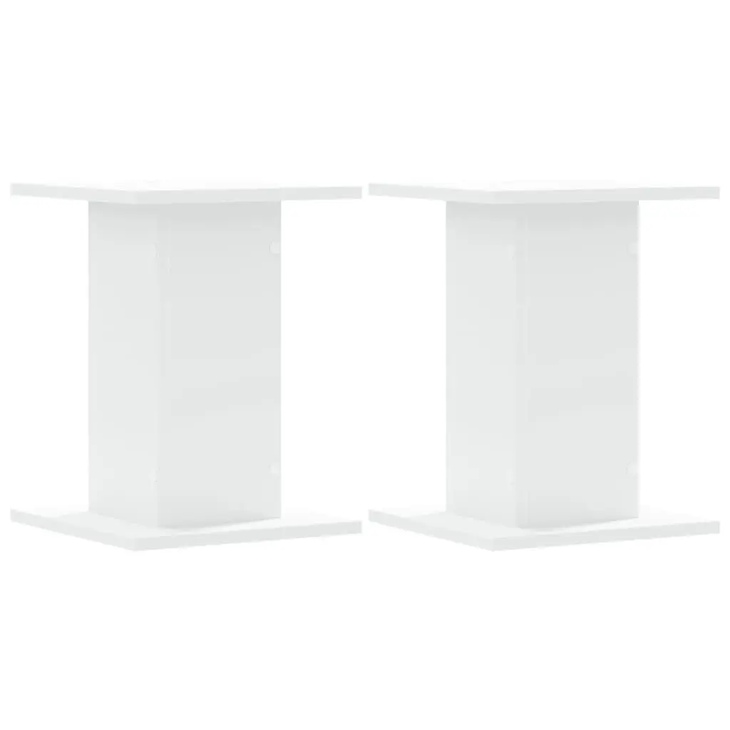 Plant Stands Engineered Wood White 30x30x40cm Indoor Outdoor Display 2 Piece