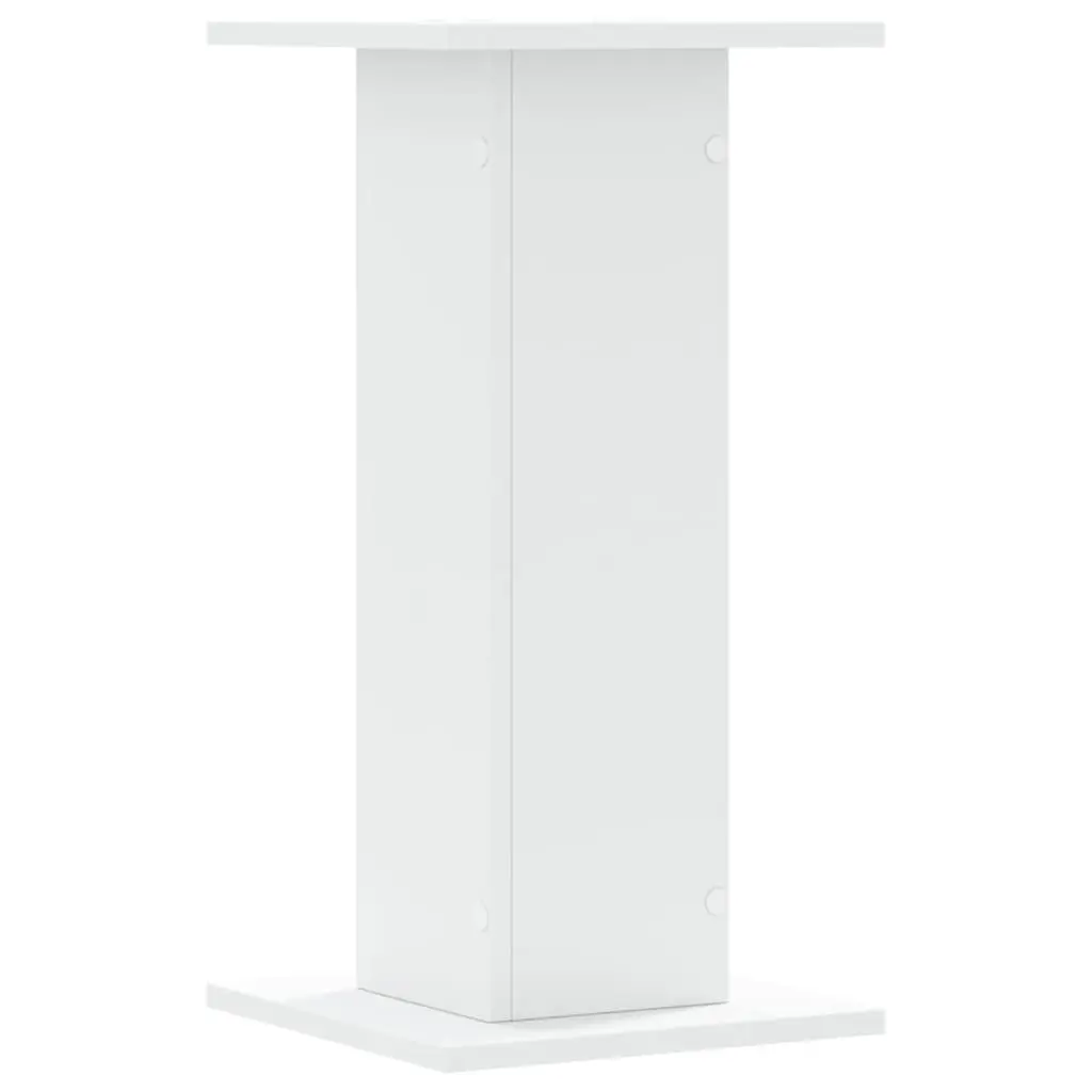 White Engineered Wood Plant Stand Set of 2 30x30x60 cm Flower Display Storage