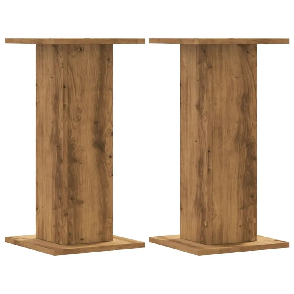 Plant Stands 2 pcs Brown Engineered Wood 30x30x60 cm Tall Display Pot Holders