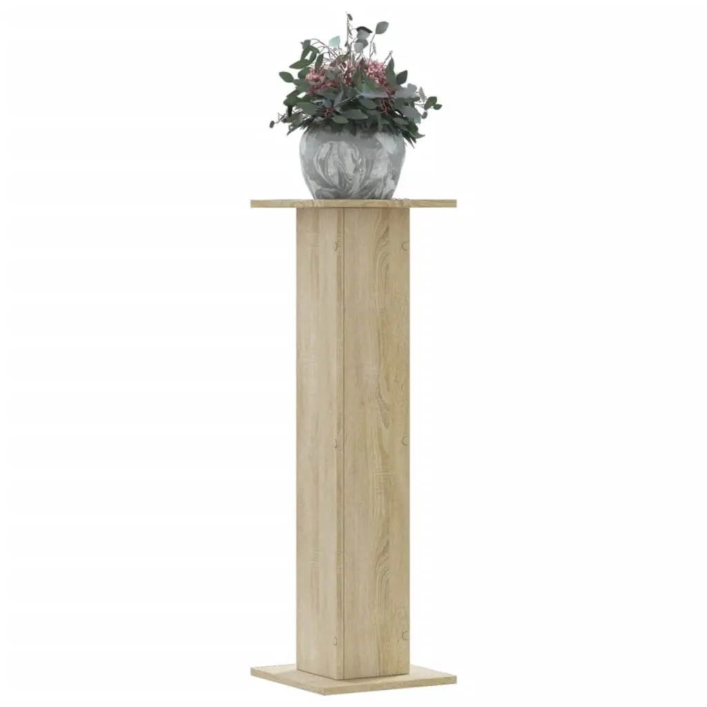 Plant Stands 2 pcs Brown Engineered Wood Tall Display Stands 30x30x95 cm
