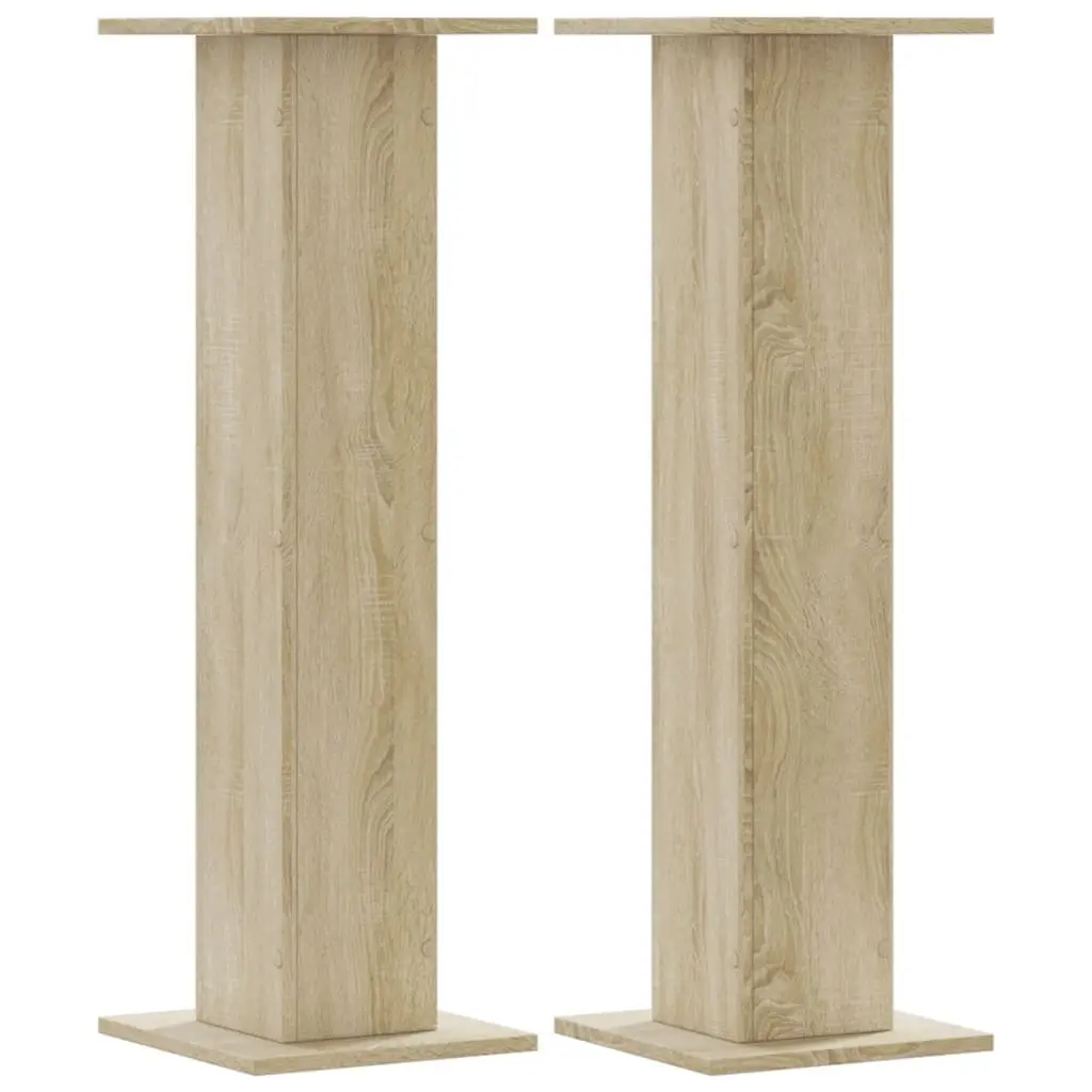 Plant Stands 2 pcs Brown Engineered Wood Tall Display Stands 30x30x95 cm