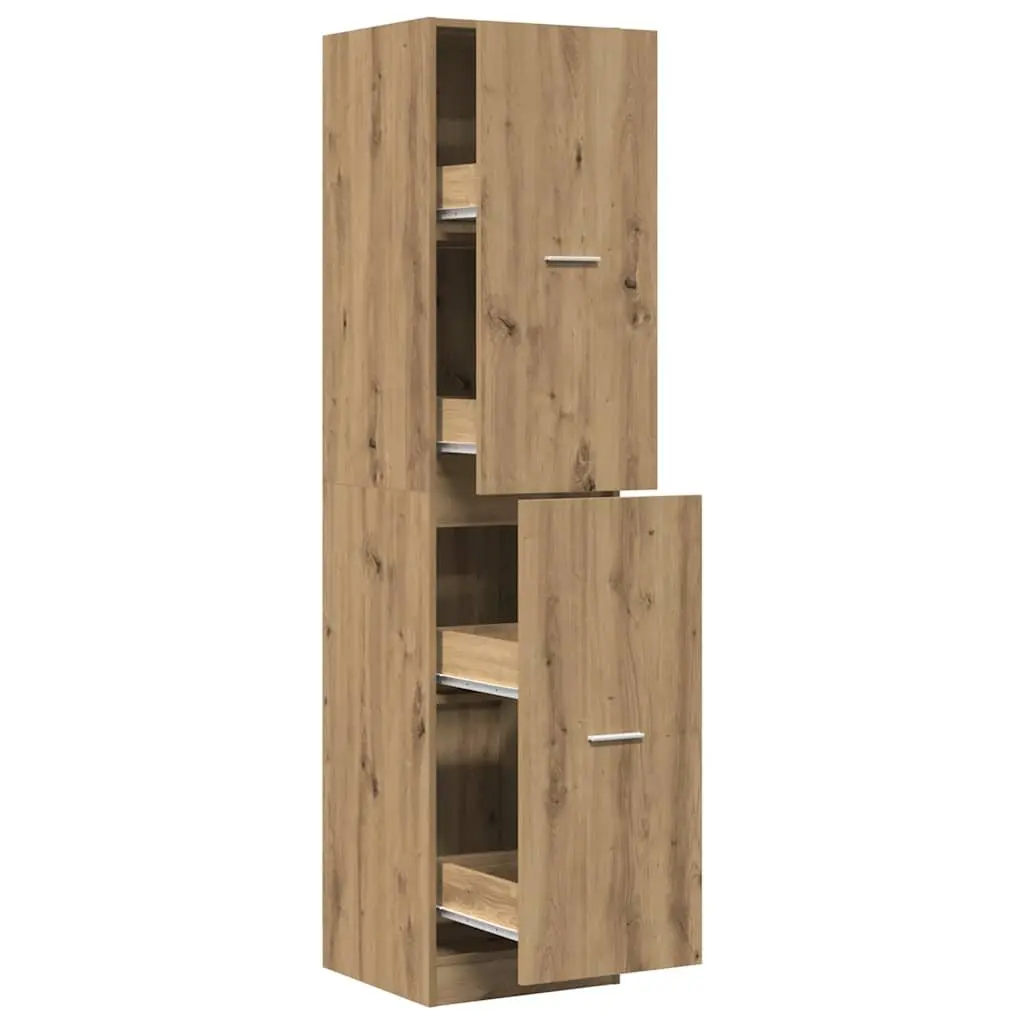 Apothecary Cabinet Engineered Wood Tall Brown Storage Organizer
