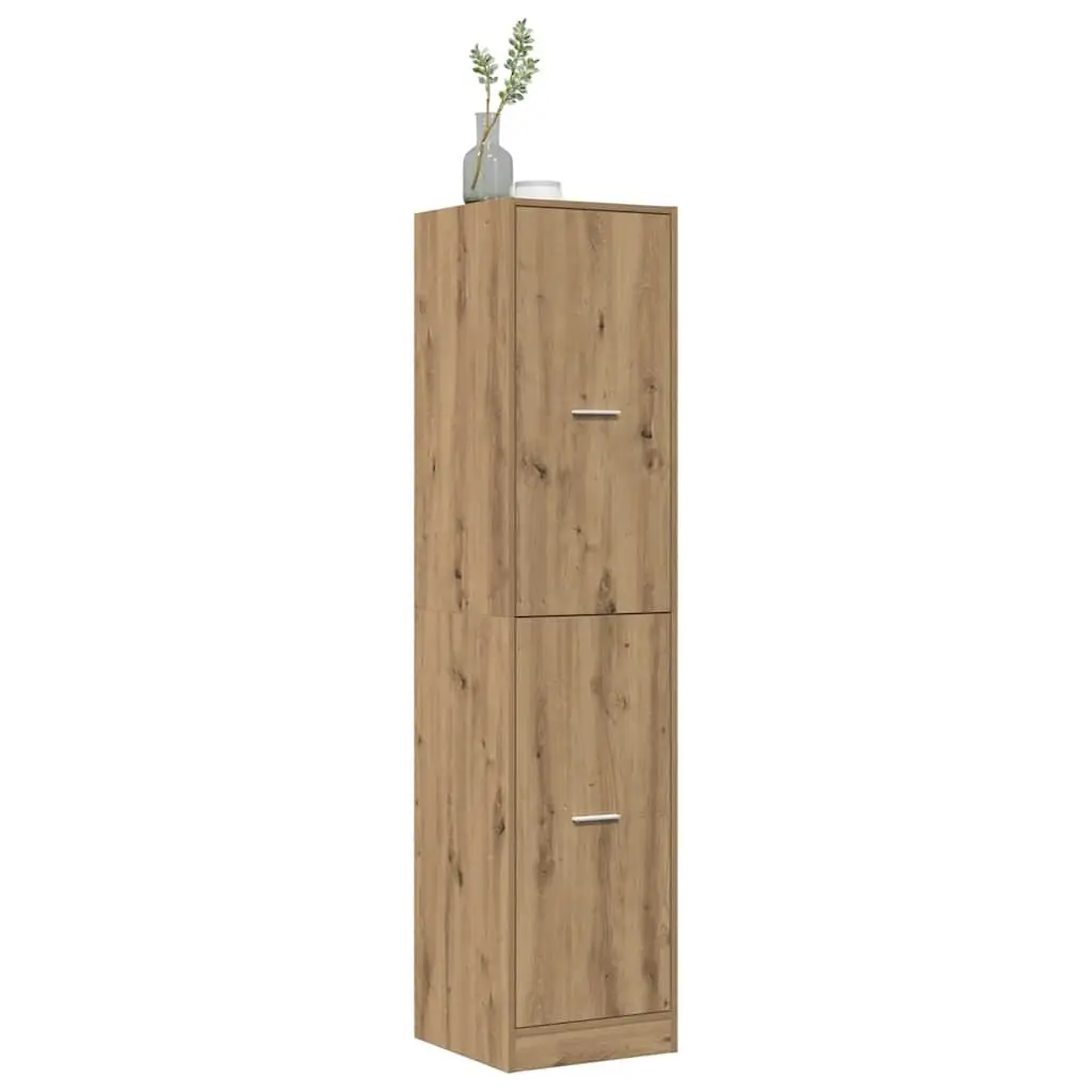 Apothecary Cabinet Engineered Wood Tall Brown Storage Organizer