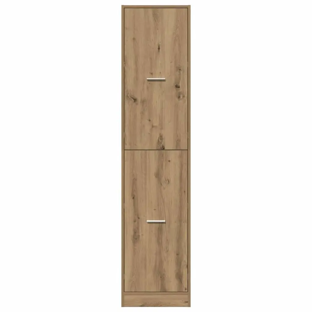 Apothecary Cabinet Engineered Wood Tall Brown Storage Organizer
