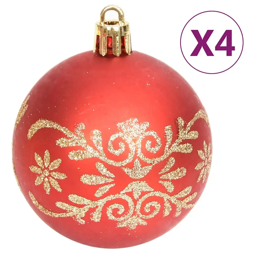 70 Piece Bauble Ornament Set Shatterproof Christmas Tree Decorations Gold Red