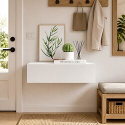 Versatile Floating Shelf with Drawer for Your Living Area