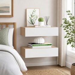 Practical Floating Shelves with Drawers for Your Home