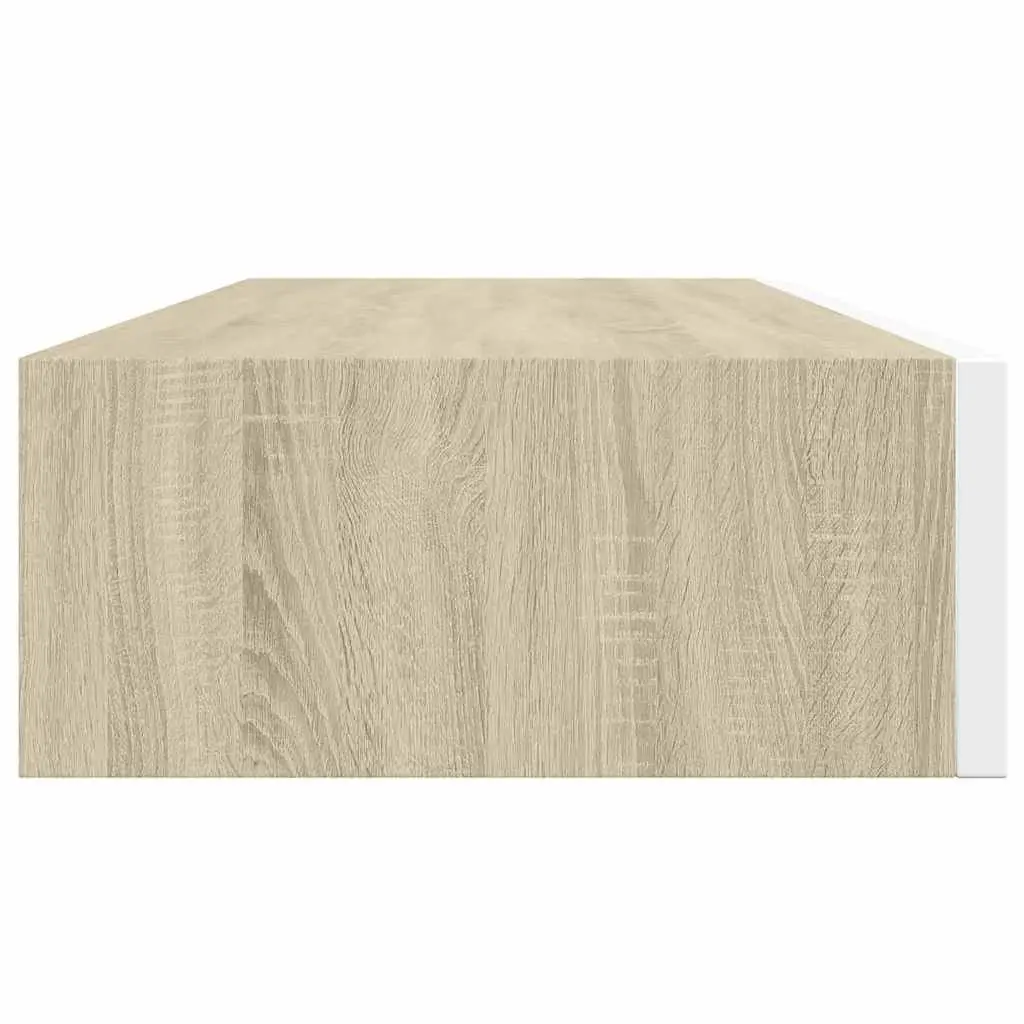 Wall-mounted Shelf MDF Floating Storage Brown 60x23.5x10cm