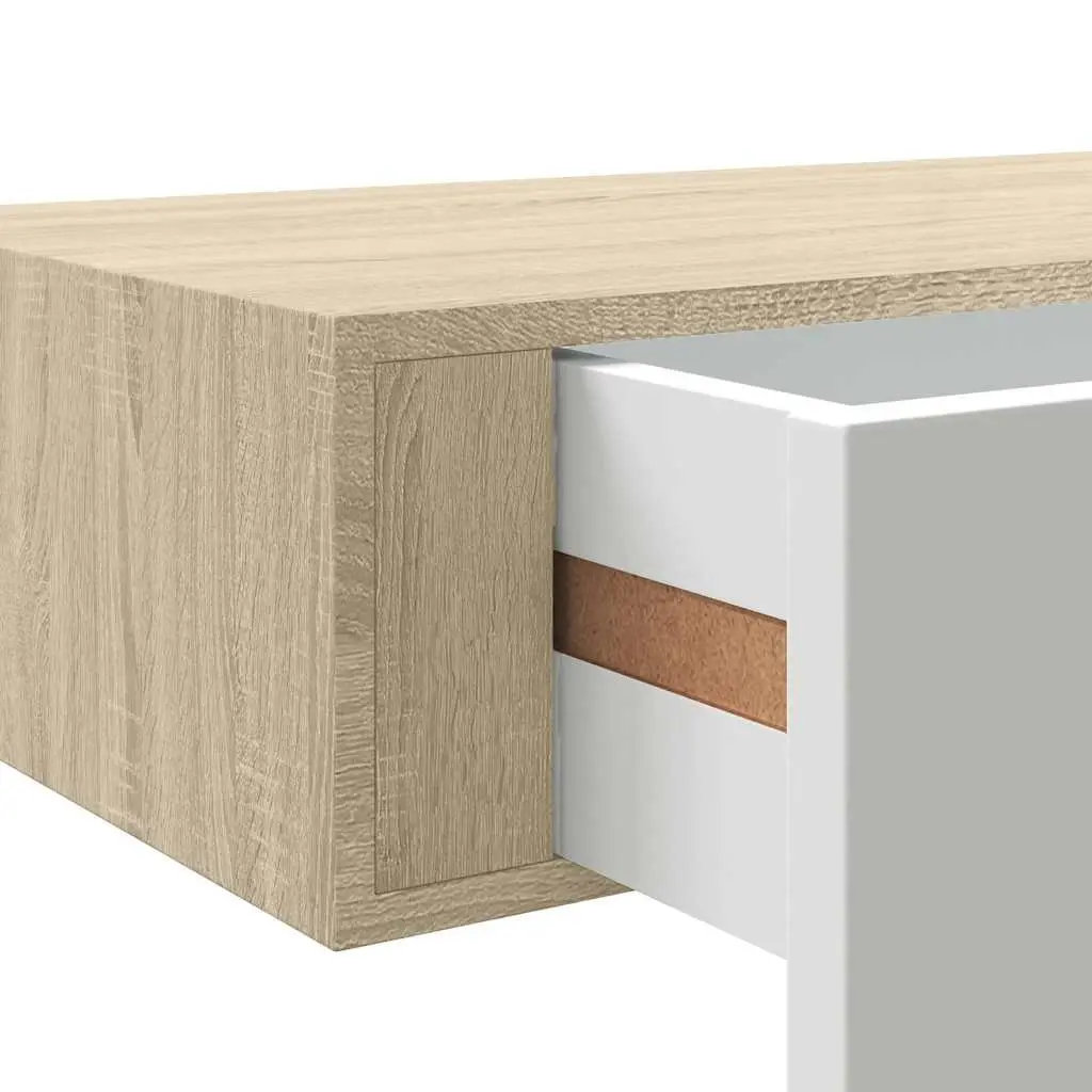 Wall-mounted Shelf MDF Floating Storage Brown 60x23.5x10cm