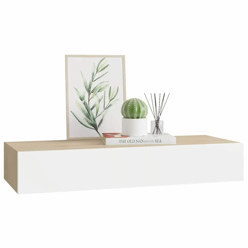 Wall-mounted Shelf MDF Floating Storage Brown 60x23.5x10cm