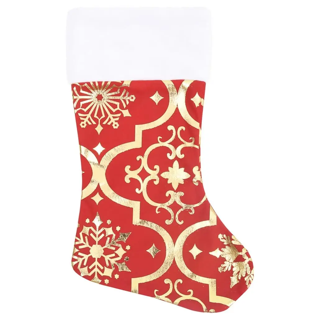 Christmas Tree Skirt Red 122cm Fabric with Matching Sock Luxury Holiday Decor
