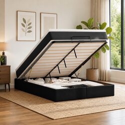 Versatile Ottoman Storage Bed for Queen-Sized Mattresses