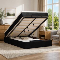 Practical King Single Ottoman Bed with Easy Storage Access