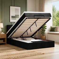 Practical Ottoman Bed with Storage and Pocket Spring Mattress