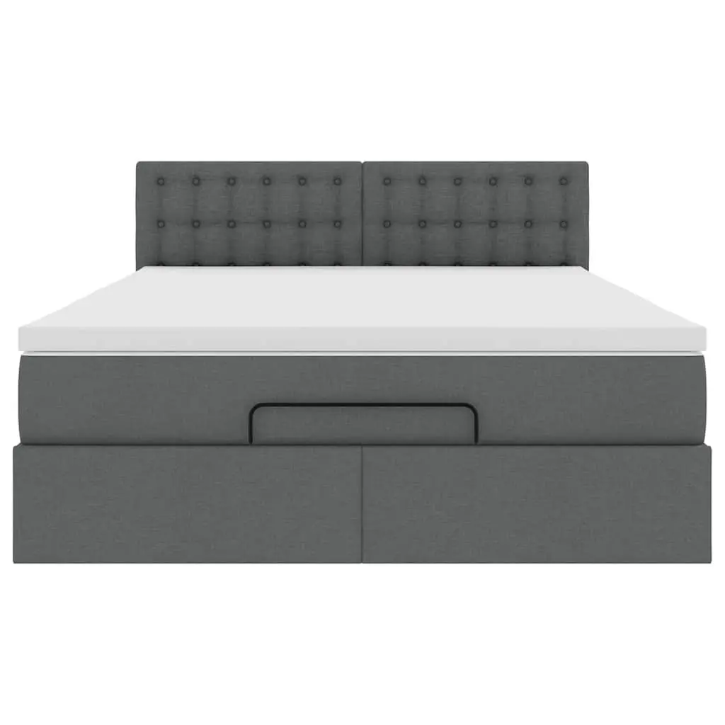 Grey Ottoman Bed with Pocket Spring Mattress