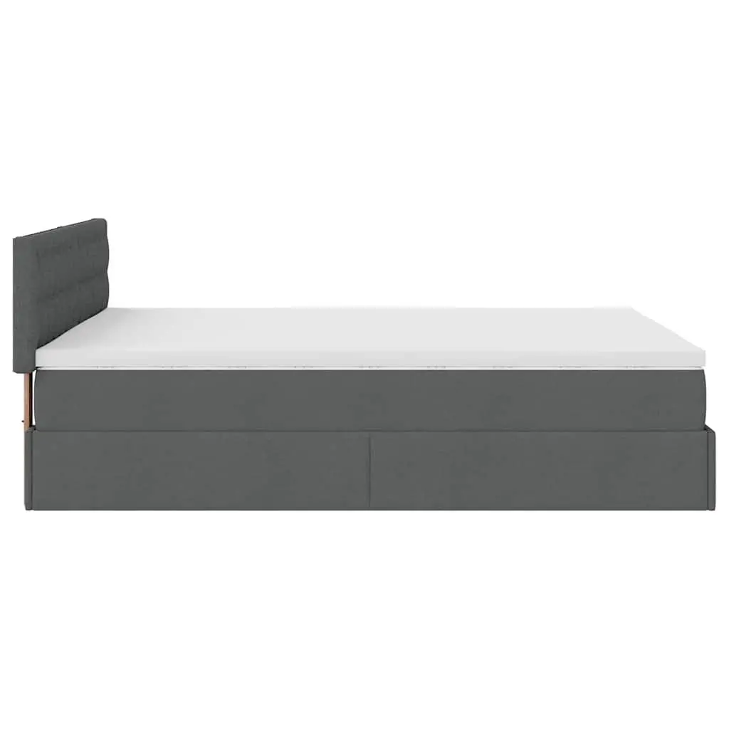 Grey Ottoman Bed with Pocket Spring Mattress