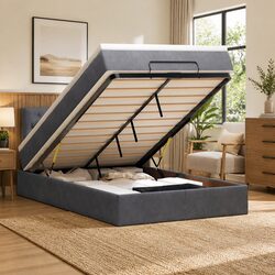 Practical King Single Ottoman Bed with Storage Solution