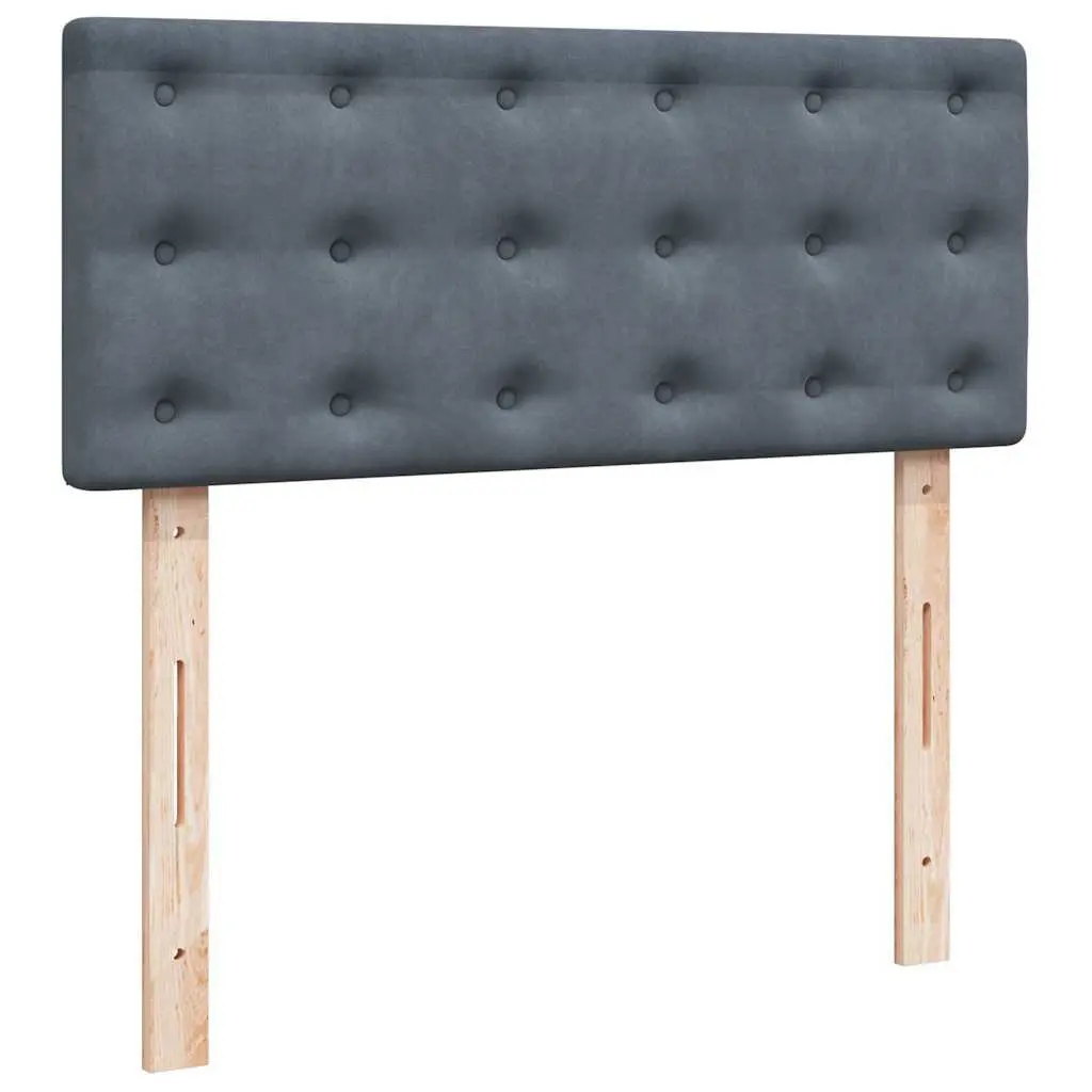 Grey Velvet Storage Ottoman Bed with Pocket Spring Mattress