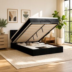 Practical Queen Ottoman Bed with Storage for Everyday Use