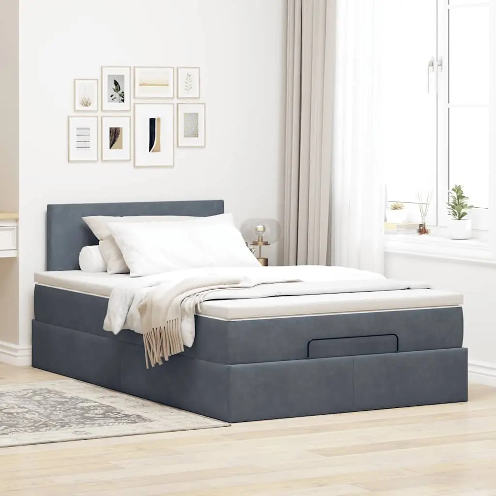 King Single Ottoman Bed with Storage and LED Lights