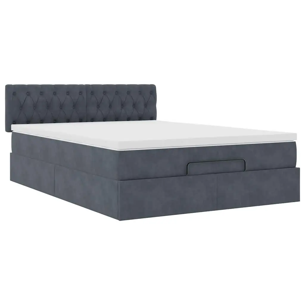 Queen Ottoman Bed with LED Lights and Storage