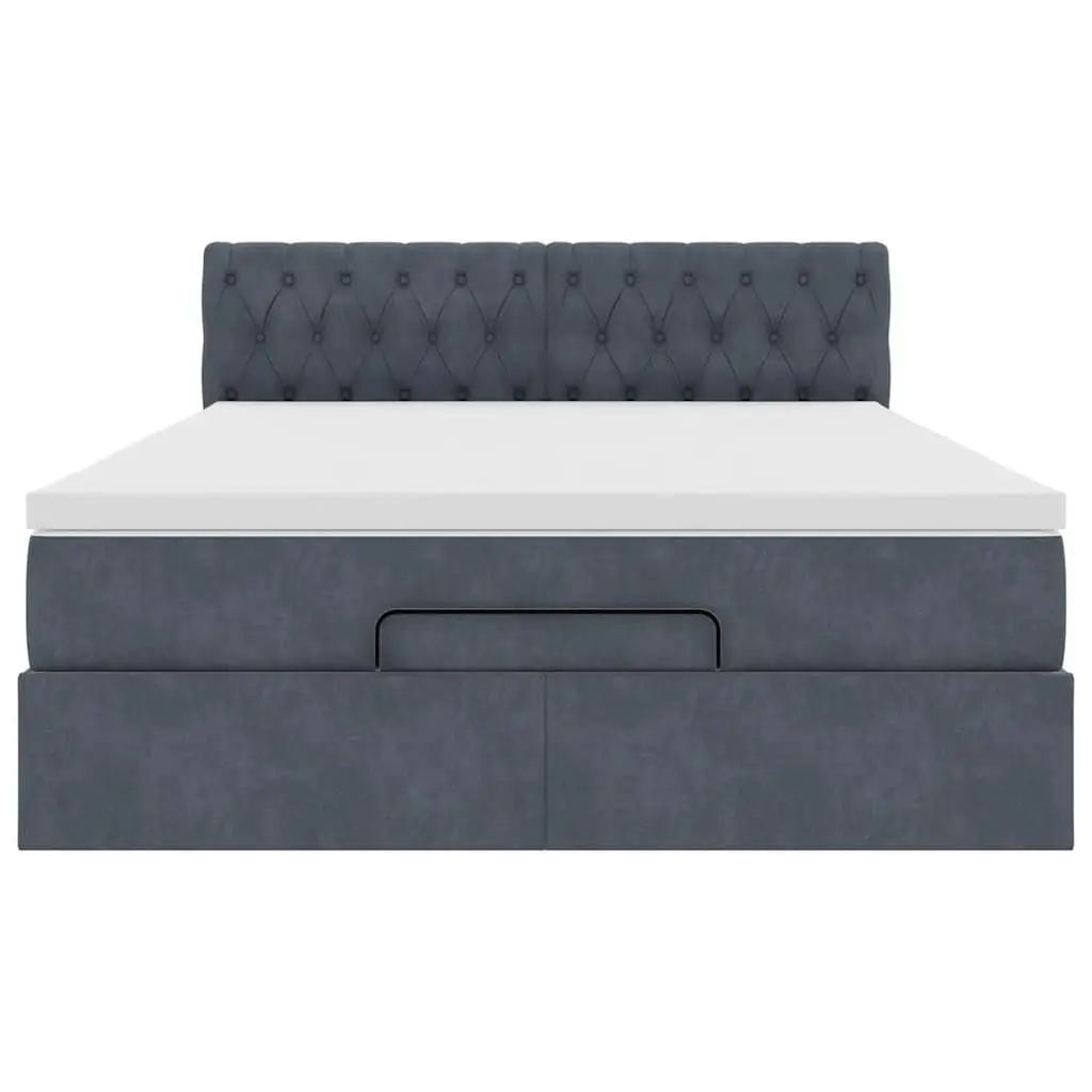 Queen Ottoman Bed with LED Lights and Storage